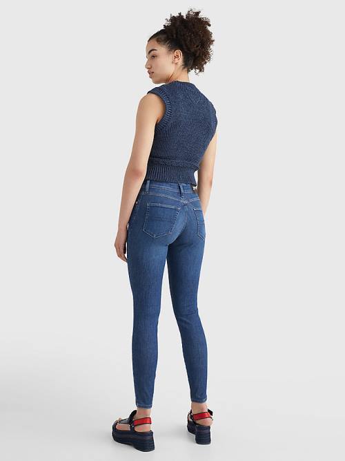 Tommy Hilfiger Shape Mid Rise Skinny Jeans Dames Denim | TH210PWR