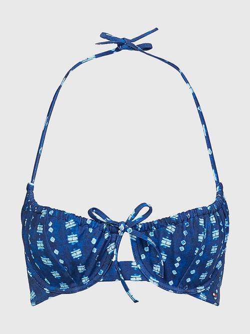 Tommy Hilfiger Shibori Balconette Bikini Top Zwemkleding Dames Blauw | TH924ATK