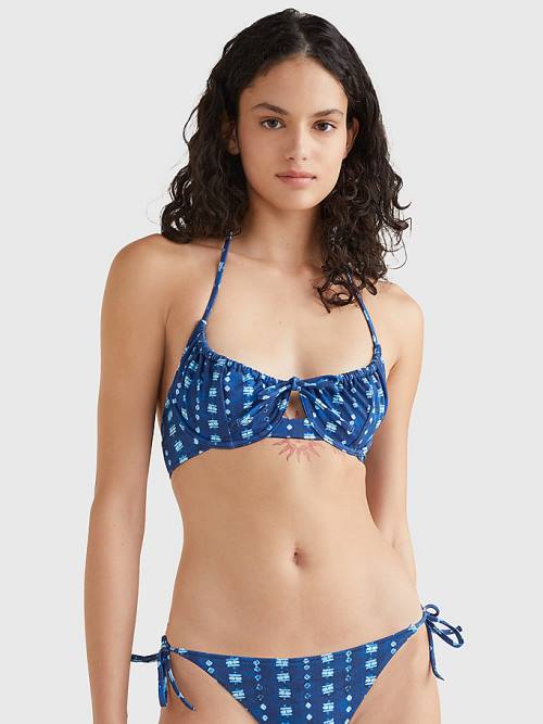 Tommy Hilfiger Shibori Balconette Bikini Top Zwemkleding Dames Blauw | TH924ATK