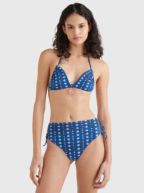 Tommy Hilfiger Shibori Ruched Bikini Bottoms Zwemkleding Dames Blauw | TH058TZJ