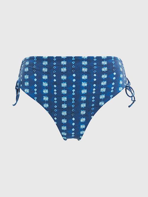 Tommy Hilfiger Shibori Ruched Bikini Bottoms Zwemkleding Dames Blauw | TH058TZJ