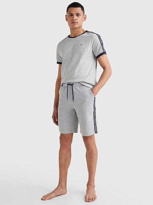 Tommy Hilfiger Side Logo Drawstring Shorts Pyjamas Heren Grijs | TH103ZFJ