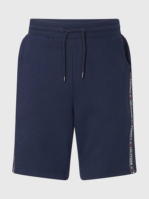 Tommy Hilfiger Side Logo Drawstring Shorts Pyjamas Heren Blauw | TH602EHG