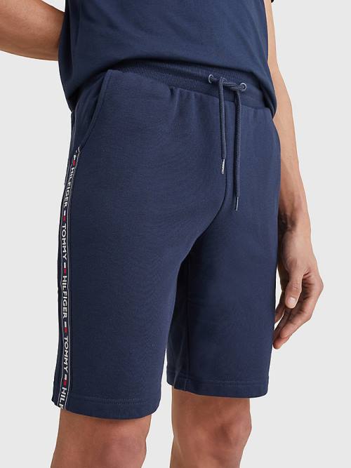 Tommy Hilfiger Side Logo Drawstring Shorts Pyjamas Heren Blauw | TH602EHG