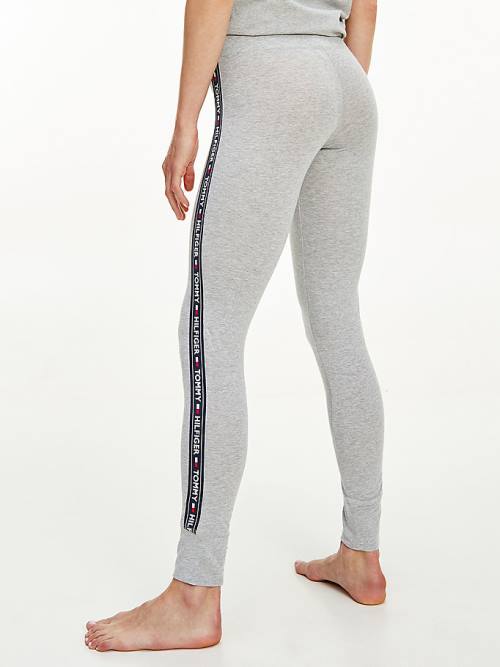 Tommy Hilfiger Side Logo Leggings Dames Grijs | TH023OMH