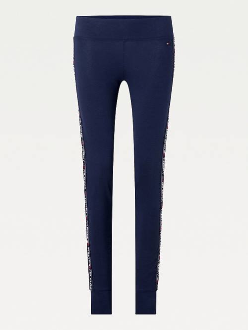 Tommy Hilfiger Side Logo Leggings Dames Blauw | TH647MXL