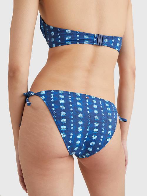 Tommy Hilfiger Side Tie Shibori Bikini Bottoms Zwemkleding Dames Blauw | TH290CWN