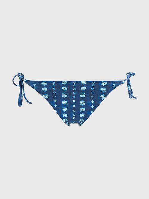 Tommy Hilfiger Side Tie Shibori Bikini Bottoms Zwemkleding Dames Blauw | TH290CWN