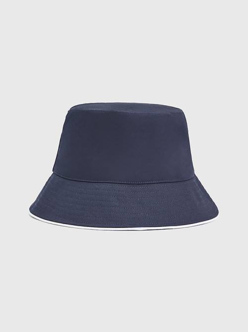 Tommy Hilfiger Signature Bucket Hoeden Dames Blauw | TH201LVY