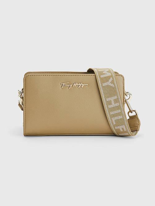 Tommy Hilfiger Signature Camera Tassen Dames Bruin | TH642YBC