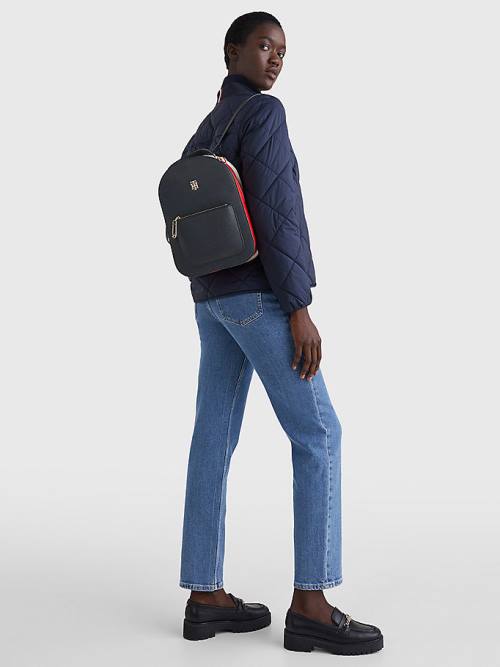 Tommy Hilfiger Signature Colour-Blocked Backpack Tassen Dames Blauw | TH089BTG