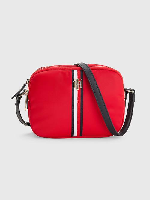 Tommy Hilfiger Signature Crossover Tassen Dames Rood | TH654XIP