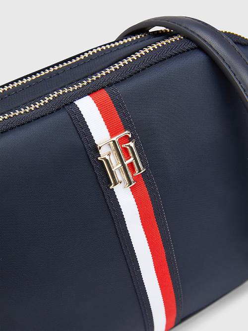 Tommy Hilfiger Signature Crossover Tassen Dames Blauw | TH689LWF