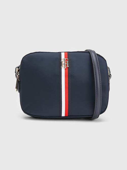 Tommy Hilfiger Signature Crossover Tassen Dames Blauw | TH689LWF