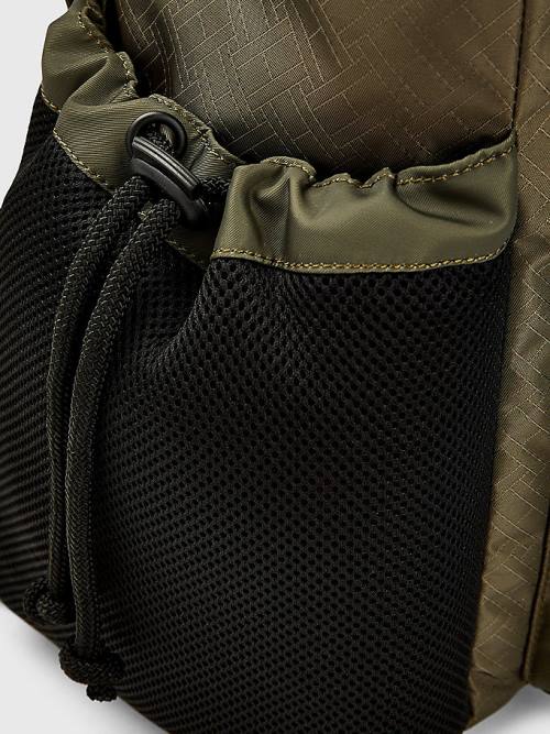 Tommy Hilfiger Signature Flap Backpack Tassen Heren Groen | TH760ENR