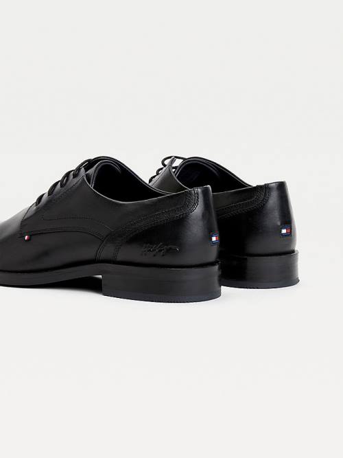 Tommy Hilfiger Signature Leren Derby Formele Schoenen Heren Zwart | TH307WBU