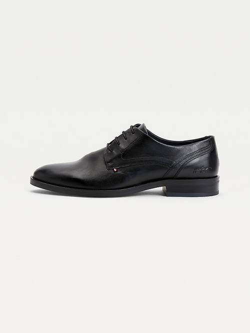 Tommy Hilfiger Signature Leren Derby Formele Schoenen Heren Zwart | TH307WBU