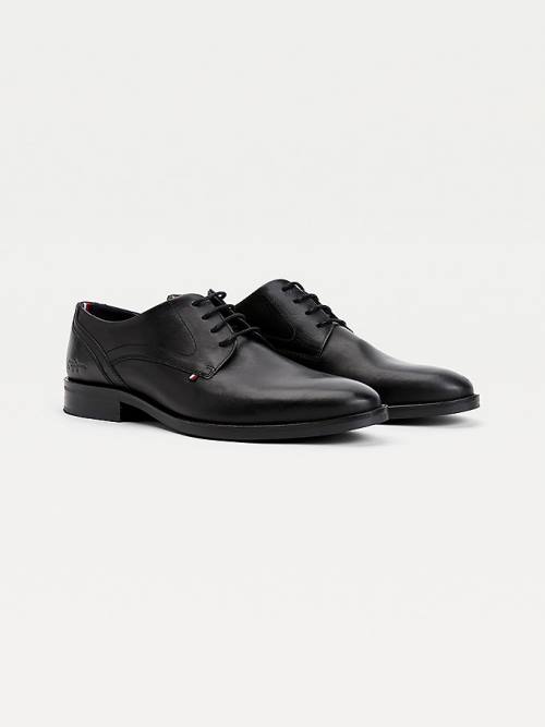 Tommy Hilfiger Signature Leren Derby Formele Schoenen Heren Zwart | TH307WBU