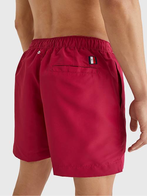 Tommy Hilfiger Signature Logo Mid Length Shorts Zwemkleding Heren Roze | TH126LIX