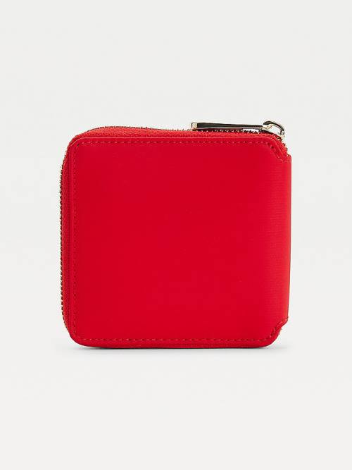 Tommy Hilfiger Signature Medium Zip Around Portefeuille Dames Rood | TH704DZM