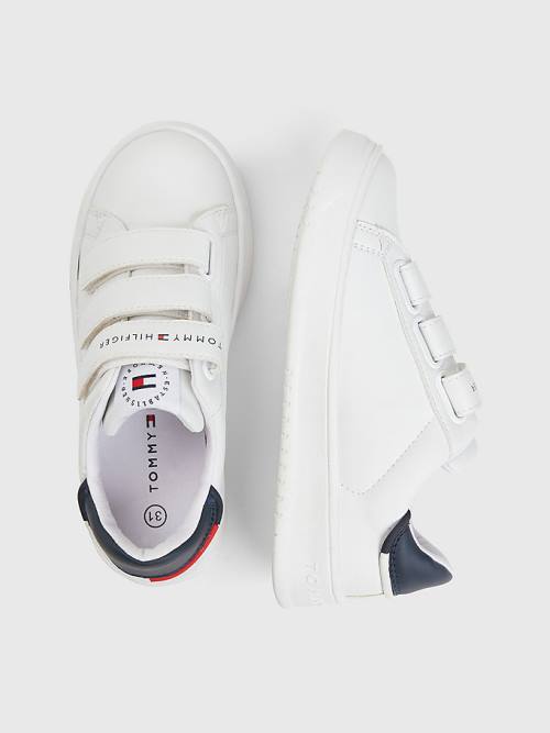 Tommy Hilfiger Signature Midsole Low-Top Sneakers Jongens Wit | TH185KML