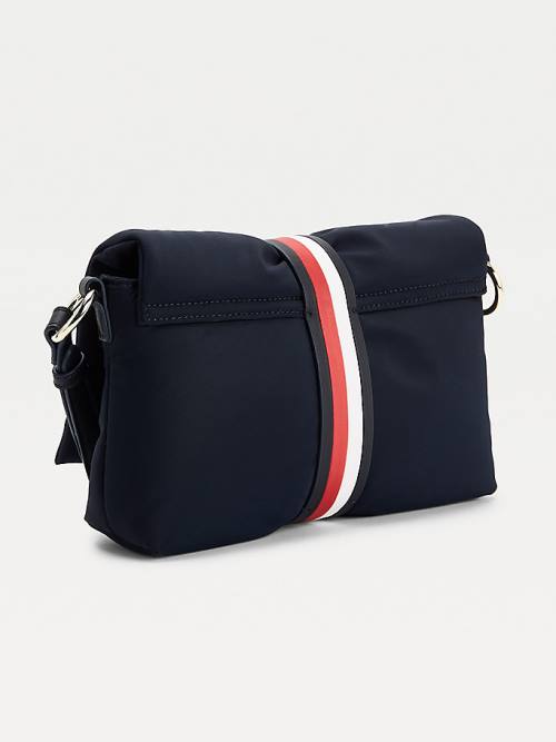 Tommy Hilfiger Signature Monogram Lock Crossover Tassen Dames Blauw | TH284WUS