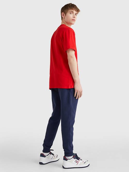 Tommy Hilfiger Signature Recycled Katoenen T-shirts Heren Rood | TH173DWT