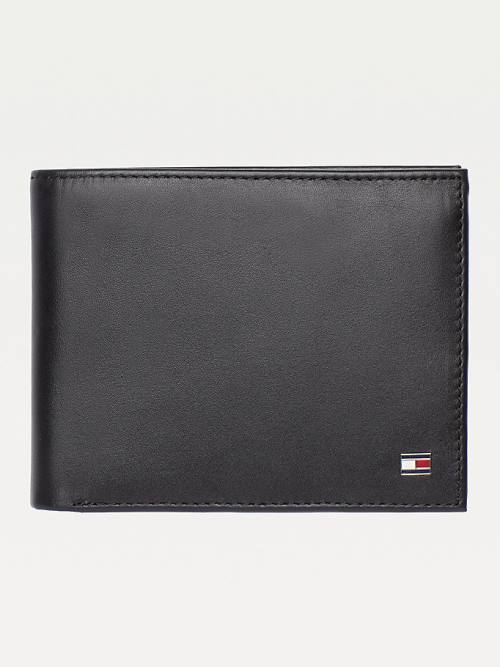 Tommy Hilfiger Signature Stripe Trifold Portefeuille Heren Zwart | TH169JTQ