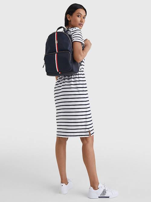 Tommy Hilfiger Signature Tape Backpack Tassen Dames Blauw | TH840XEL