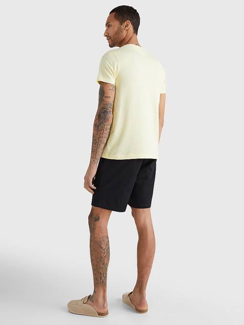 Tommy Hilfiger Signature Tape T-shirts Heren Geel | TH039JBK