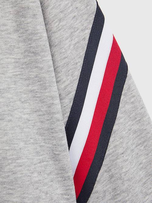 Tommy Hilfiger Signature Trim Slouchy Hoodie Meisjes Grijs | TH913LTZ