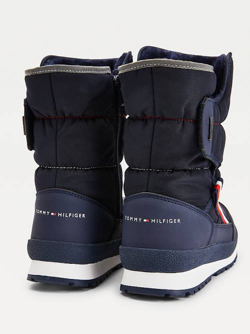 Tommy Hilfiger Signature Webbing Padded Snow Laarzen Jongens Blauw | TH349TDV