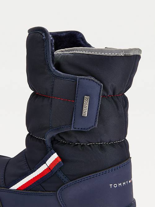 Tommy Hilfiger Signature Webbing Padded Snow Laarzen Jongens Blauw | TH349TDV