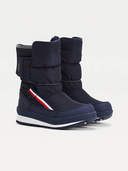 Tommy Hilfiger Signature Webbing Padded Snow Laarzen Jongens Blauw | TH349TDV