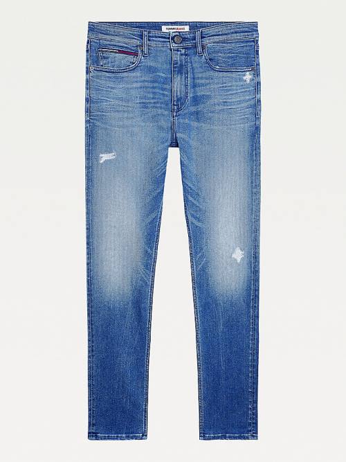 Tommy Hilfiger Simon Skinny Distressed Jeans Heren Denim | TH375OUY