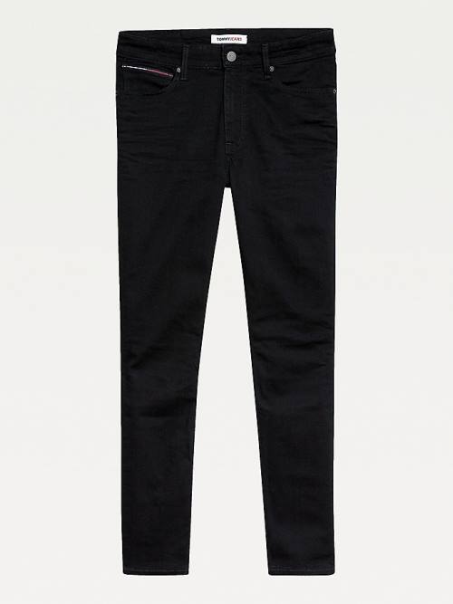 Tommy Hilfiger Simon Skinny Fit Black Jeans Heren Denim | TH837JVX