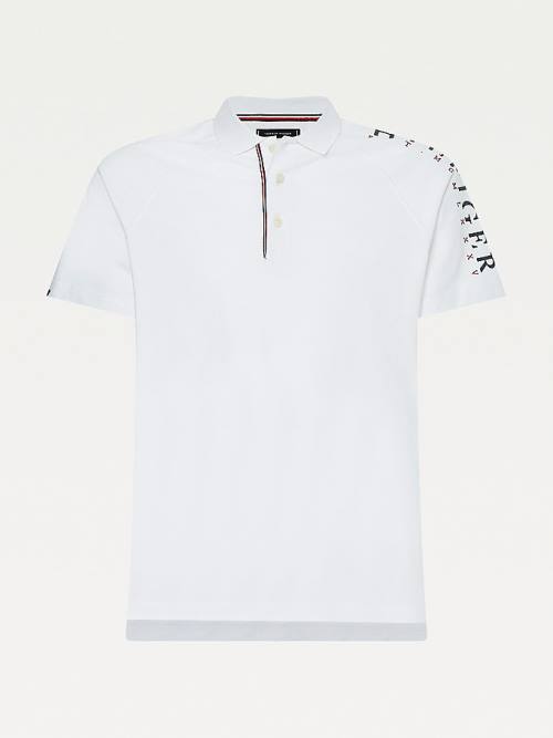 Tommy Hilfiger Sleeve Logo Regular Fit Poloshirt Heren Wit | TH139FYL