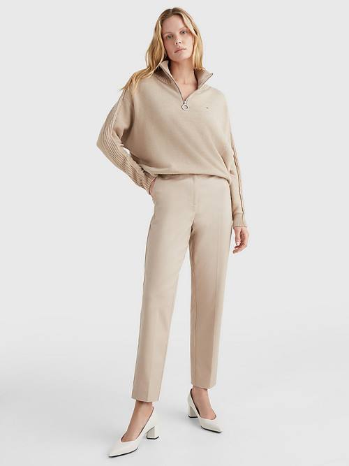 Tommy Hilfiger Slim Ankle Broek Dames Beige | TH246UOM