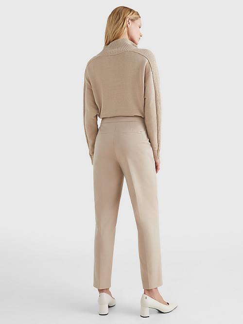 Tommy Hilfiger Slim Ankle Broek Dames Beige | TH246UOM