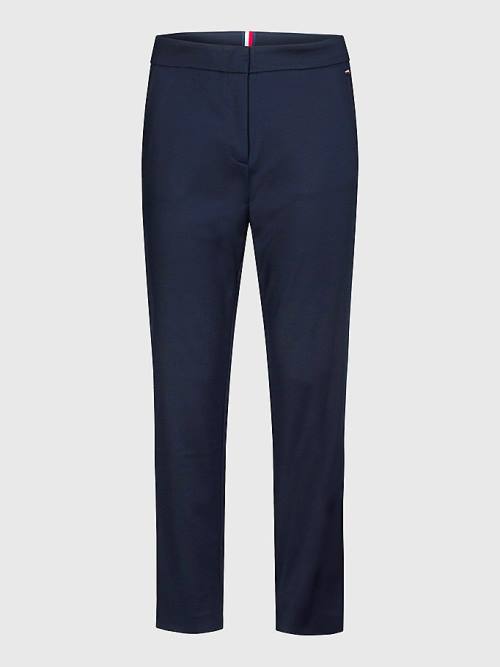 Tommy Hilfiger Slim Ankle Broek Dames Blauw | TH782ECX