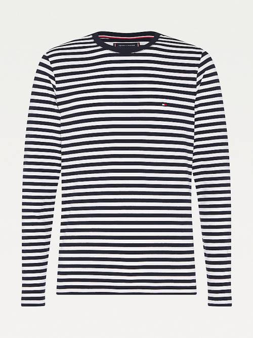 Tommy Hilfiger Slim Fit Long Sleeve T-shirts Heren Blauw | TH725KQD