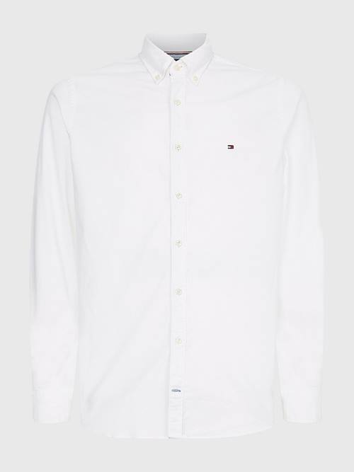 Tommy Hilfiger Slim Fit Oxford Overhemd Heren Wit | TH071FSX