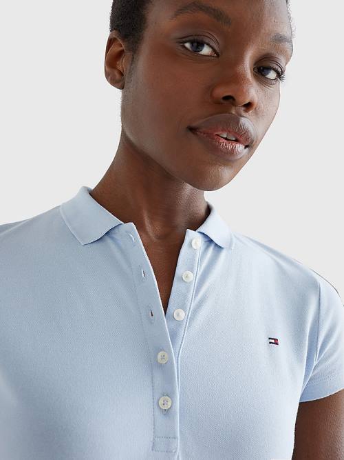 Tommy Hilfiger Slim Fit Polo Jurken Dames Blauw | TH416JHL