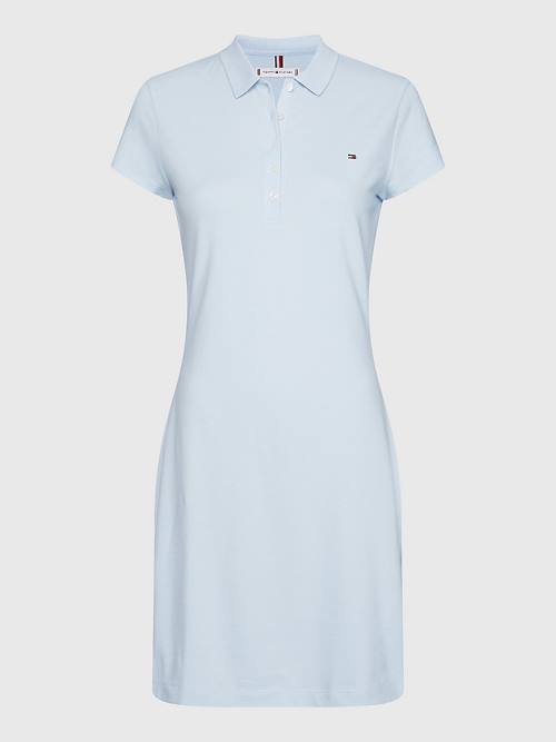 Tommy Hilfiger Slim Fit Polo Jurken Dames Blauw | TH416JHL