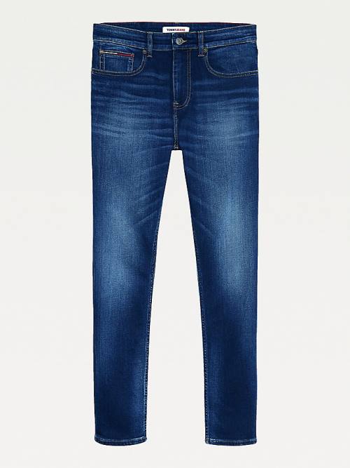 Tommy Hilfiger Slim Fit Tapered Faded Jeans Heren Denim | TH874BOI