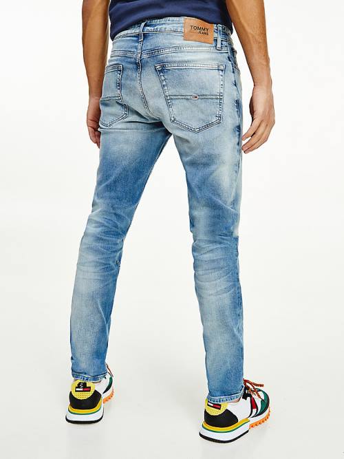 Tommy Hilfiger Slim Fit Tapered Faded Jeans Heren Denim | TH876DON