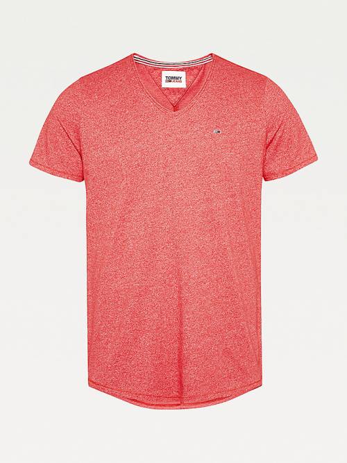 Tommy Hilfiger Slim Fit V-Neck T-shirts Heren Rood | TH435YJR