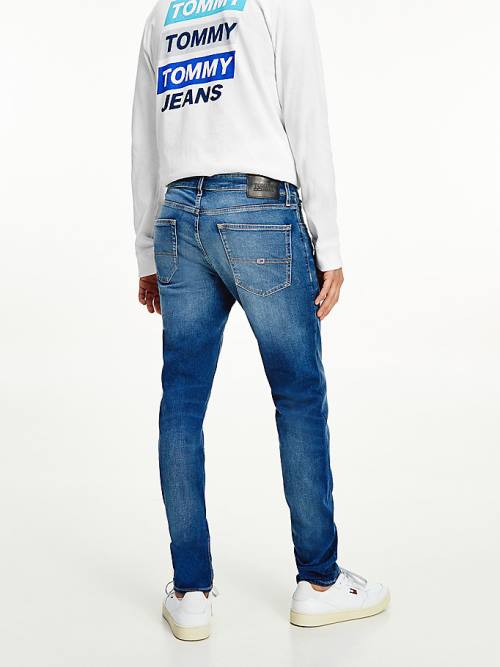 Tommy Hilfiger Slim Tapered Fit Faded Jeans Heren Denim | TH175TNU