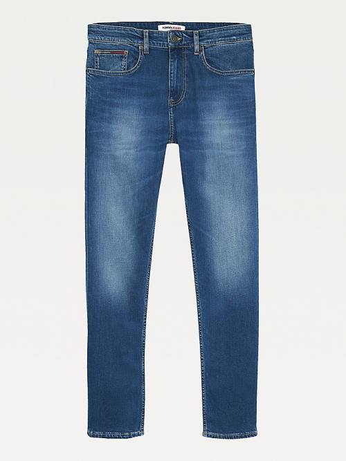 Tommy Hilfiger Slim Tapered Fit Faded Jeans Heren Denim | TH175TNU