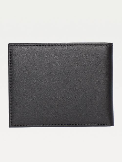 Tommy Hilfiger Small Embossed Bifold Portefeuille Heren Zwart | TH396IUW